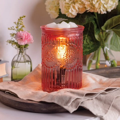 Pink Parisian Glass illumination Fragrance Warmer