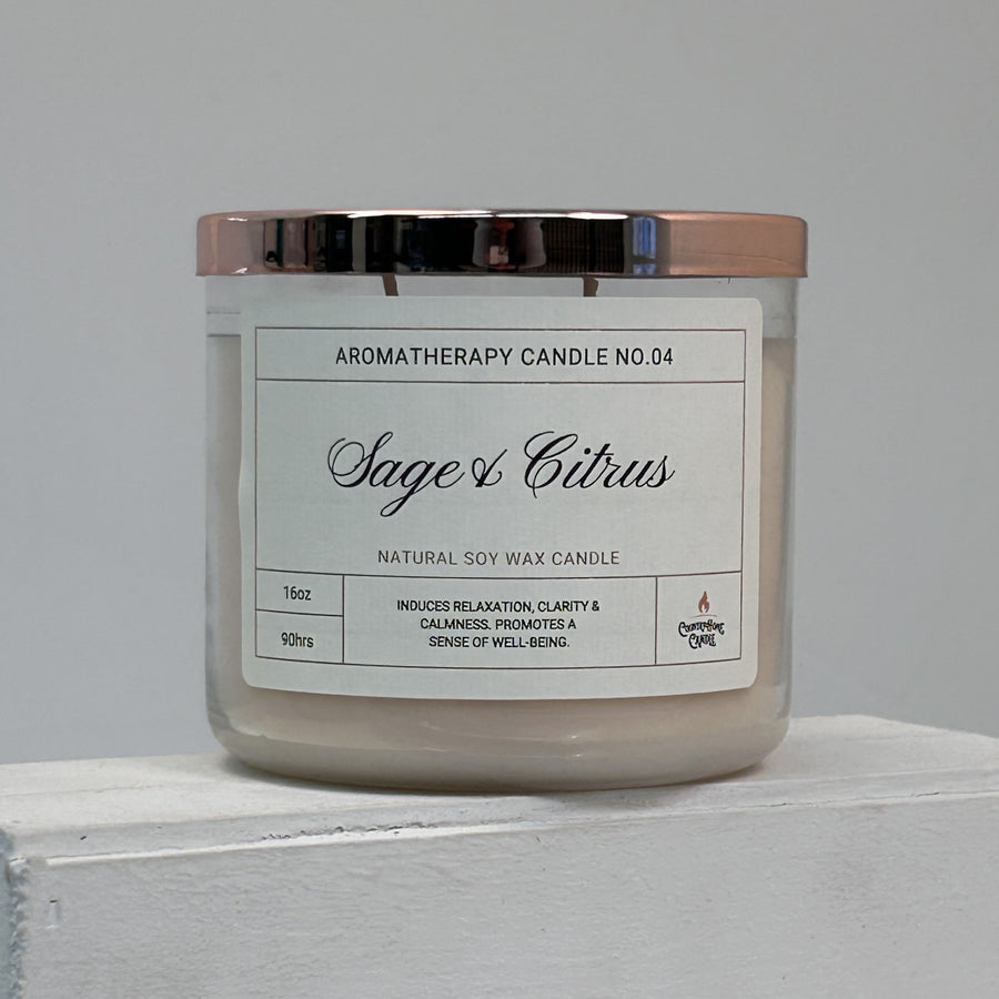 Sage & Citrus 2-Wick Soy Aromatherapy Candle