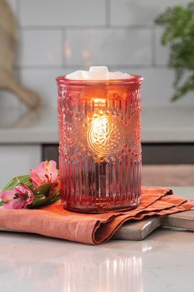 Pink Parisian Glass illumination Fragrance Warmer