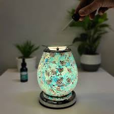 Mosaic glass wax warmer