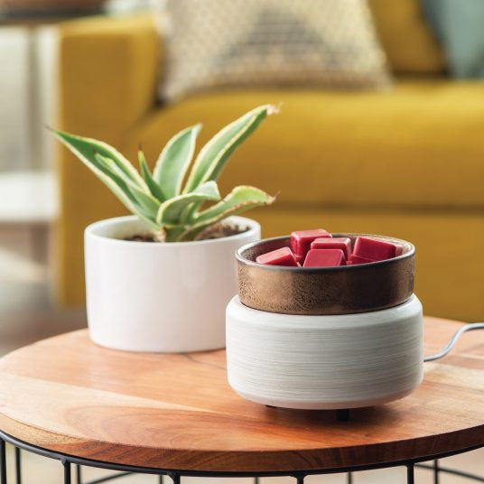 White Washed Bronze 2-in-1 classic fragrance warmer