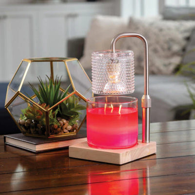 Hobnail lamp candle warmer silver