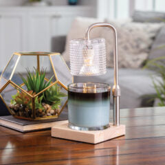 Hobnail lamp candle warmer silver