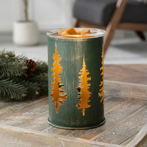 Vintage bulb illumination fragrance warmer-golden pines