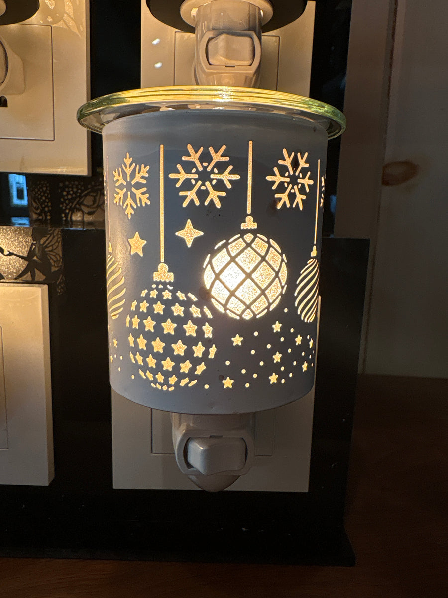 Night light glass warmer white seasons greeting