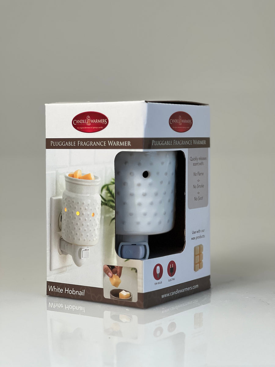 White Hobnail Pluggable Fragrance Warmer