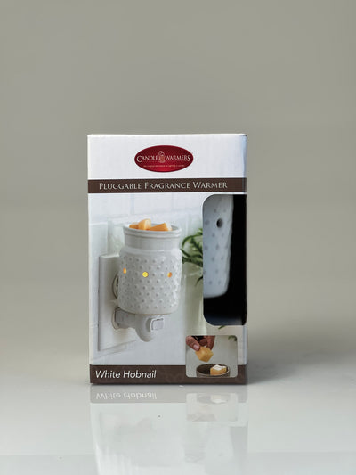 White Hobnail Pluggable Fragrance Warmer